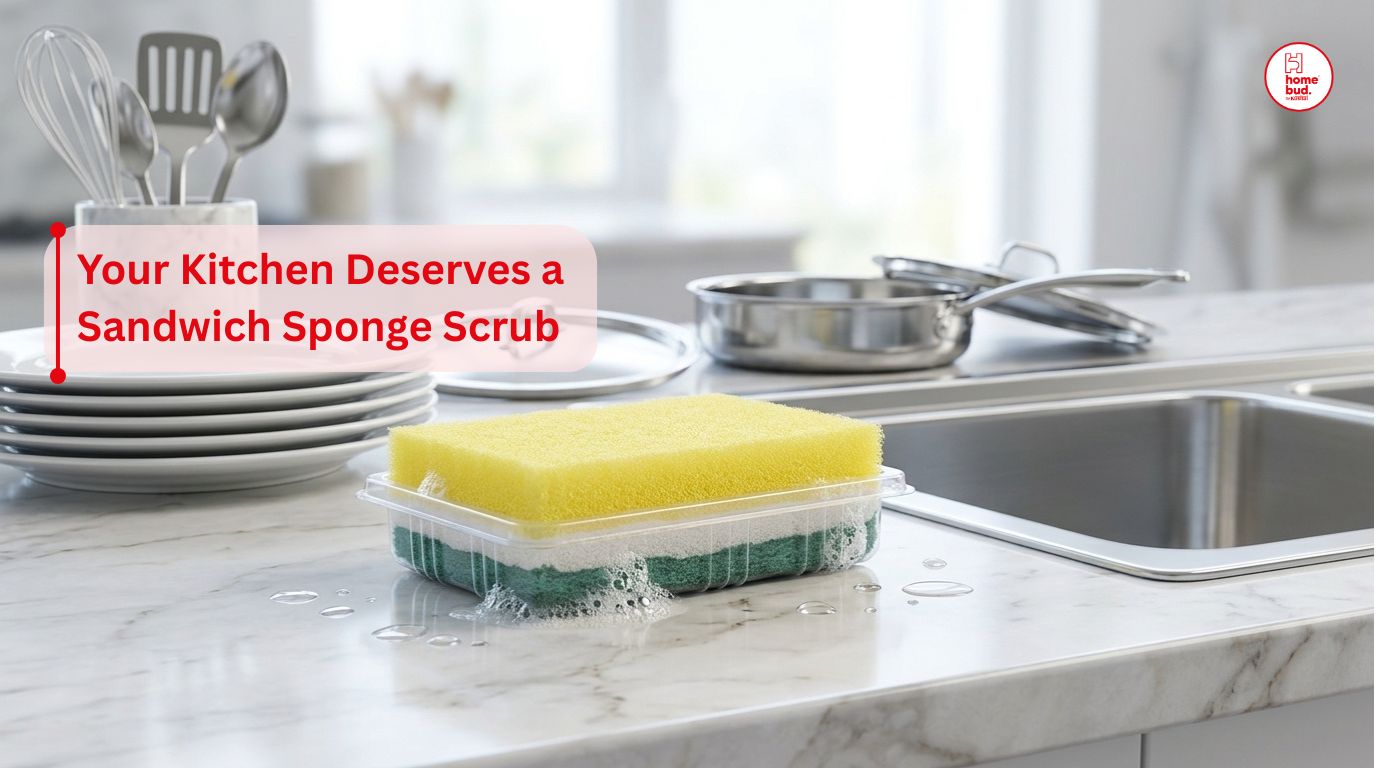 Your Kitchen Deserves a Sandwich Sponge Scrub