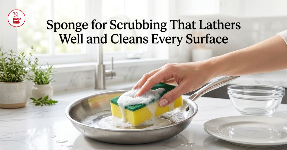 Sponge for Scrubbing That Lathers Well and Cleans Every Surface